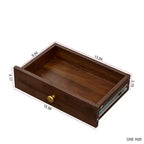 JVNOXK Bureau convertible pliable de 23 pouces avec étagère et tiroir de rangement, poste de travail multifonctionnel pour bureau à domicile, finition noyer
