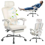 Acekool Fauteuil inclinable ergonomique en maille avec repose-pieds, réglage lombaire et appui-tête, pour bureau à domicile et salle de jeux