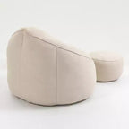 Canapé Poire en Mousse Haute Pression Fauteuil Poire Adulte avec Rembourrage en Mousse Compressée et Repose-Pieds