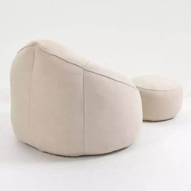 Canapé Poire en Mousse Haute Pression Fauteuil Poire Adulte avec Rembourrage en Mousse Compressée et Repose-Pieds