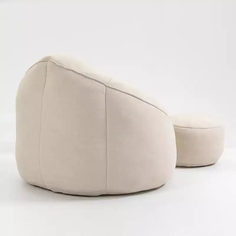 Canapé Poire en Mousse Haute Pression Fauteuil Poire Adulte avec Rembourrage en Mousse Compressée et Repose-Pieds