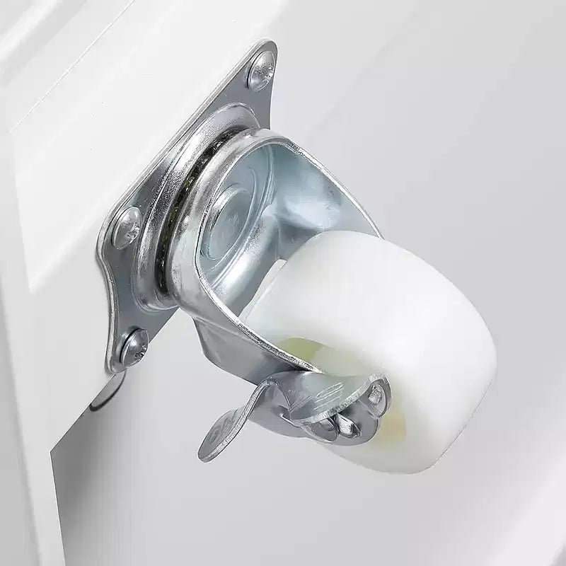 MAYEERTY Meuble de rangement mobile blanc en métal pour imprimante, avec étagère réglable et roulettes