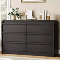 Arched 6-Drawer Dresser,47 Wide Wooden Chest with Curved Profile for Modern Bedroom, Living Room, Entryway, Nursery Storage