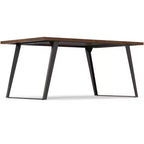 Table à manger rectangulaire industrielle moderne Mitchell 66 x 40 pouces
