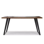 Table à manger rectangulaire industrielle moderne Mitchell 66 x 40 pouces