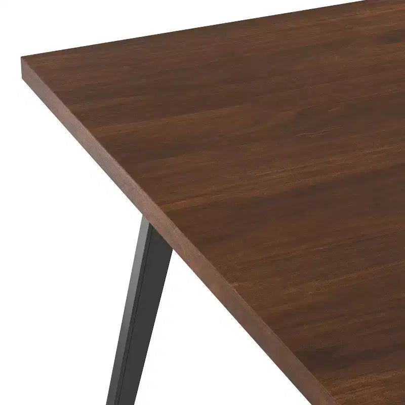 Table à manger rectangulaire industrielle moderne Mitchell 66 x 40 pouces