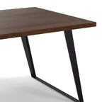 Table à manger rectangulaire industrielle moderne Mitchell 66 x 40 pouces