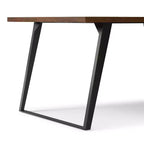 Table à manger rectangulaire industrielle moderne Mitchell 66 x 40 pouces