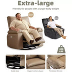 Fauteuil inclinable Acekool surdimensionné pour adultes, fauteuil inclinable manuel en cuir PU extra large, coussin en éponge 1,5 fois plus épais, fauteuil paresseux confortable