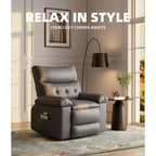 Fauteuil inclinable Acekool surdimensionné pour adultes, fauteuil inclinable manuel en cuir PU extra large, coussin en éponge 1,5 fois plus épais, fauteuil paresseux confortable