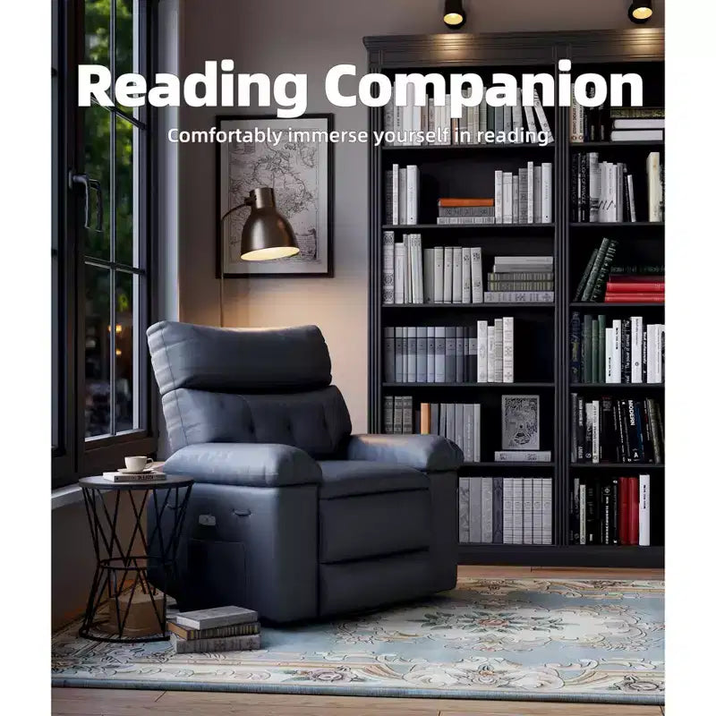 Fauteuil inclinable Acekool surdimensionné pour adultes, fauteuil inclinable manuel en cuir PU extra large, coussin en éponge 1,5 fois plus épais, fauteuil paresseux confortable