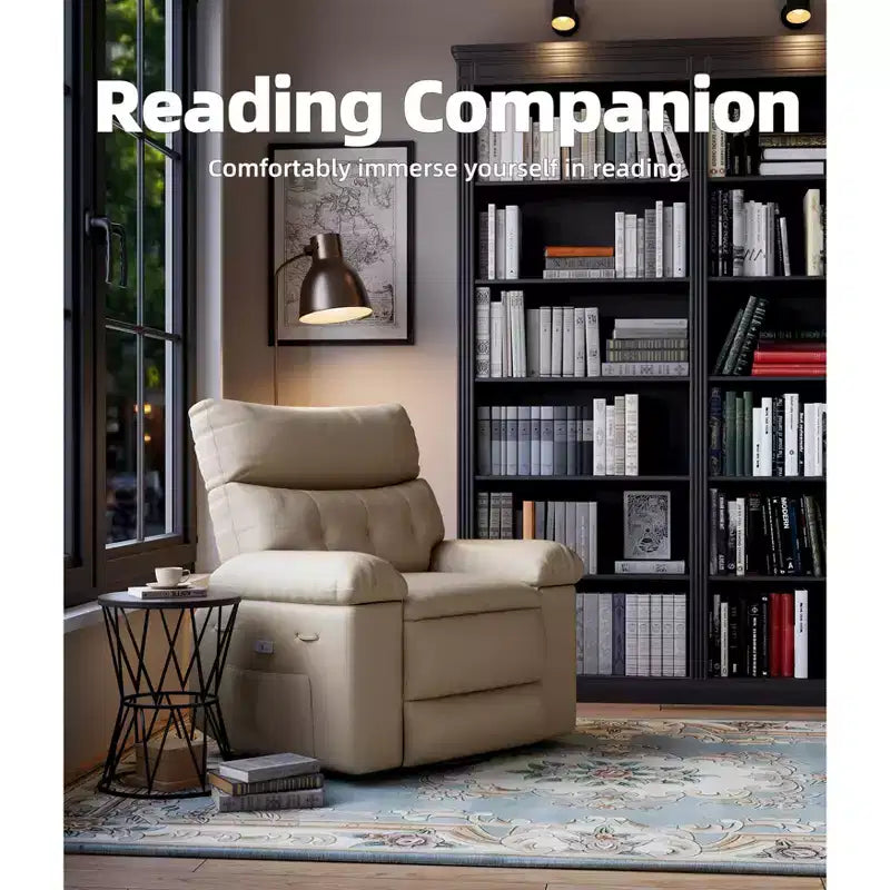 Fauteuil inclinable Acekool surdimensionné pour adultes, fauteuil inclinable manuel en cuir PU extra large, coussin en éponge 1,5 fois plus épais, fauteuil paresseux confortable