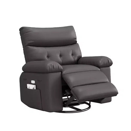 Acekool Oversized Recliner Chair for Adults, Extra Wide PU Leather Manual Recliner, 1.5X Thick Sponge Cushion, Comfortable Lazy Armchair