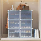 Meuble de rangement pour chaussures, Étagère à chaussures 6 niveaux, Gain de place pour entrée, chambre et salon