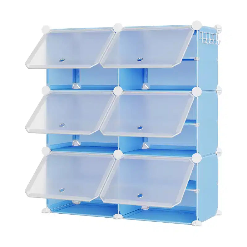 Meuble de rangement pour chaussures, Étagère à chaussures 6 niveaux, Gain de place pour entrée, chambre et salon