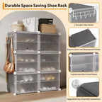 Meuble de rangement pour chaussures, Étagère à chaussures 6 niveaux, Gain de place pour entrée, chambre et salon