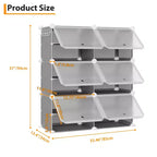 Meuble de rangement pour chaussures, Étagère à chaussures 6 niveaux, Gain de place pour entrée, chambre et salon