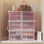 Meuble de rangement pour chaussures, Étagère à chaussures 6 niveaux, Gain de place pour entrée, chambre et salon