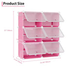 Meuble de rangement pour chaussures, Étagère à chaussures 6 niveaux, Gain de place pour entrée, chambre et salon