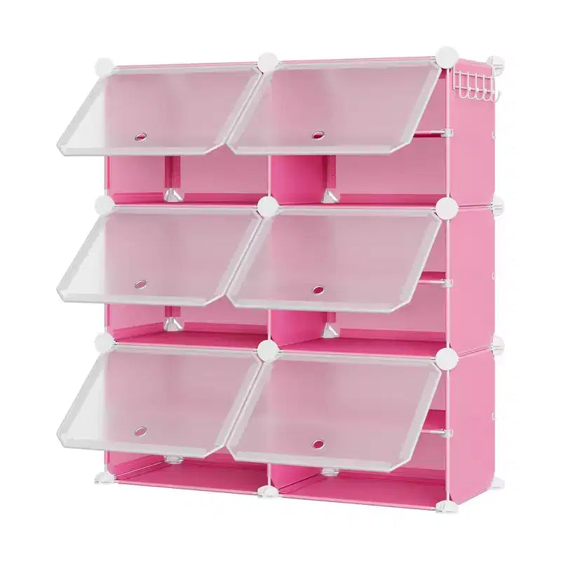 Meuble de rangement pour chaussures, Étagère à chaussures 6 niveaux, Gain de place pour entrée, chambre et salon