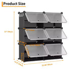 Meuble de rangement pour chaussures, Étagère à chaussures 6 niveaux, Gain de place pour entrée, chambre et salon