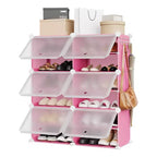 Meuble de rangement pour chaussures, Étagère à chaussures 6 niveaux, Gain de place pour entrée, chambre et salon