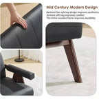 Canapé en Faux Cuir TYBOATLE, Petit Canapé de Bureau Moderne du Milieu du Siècle, Mini Causeuse Rembourrée Confortable pour Petits Espaces, Chambre, Salon, Appartement