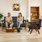 Canapé en Faux Cuir TYBOATLE, Petit Canapé de Bureau Moderne du Milieu du Siècle, Mini Causeuse Rembourrée Confortable pour Petits Espaces, Chambre, Salon, Appartement