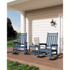 Table d'appoint d'extérieur à 2 niveaux, 45,7 cm, en PEHD, toutes saisons, pour terrasse, table d'appoint pour patio, piscine, intérieur, jardin, blanc - 2 pièces