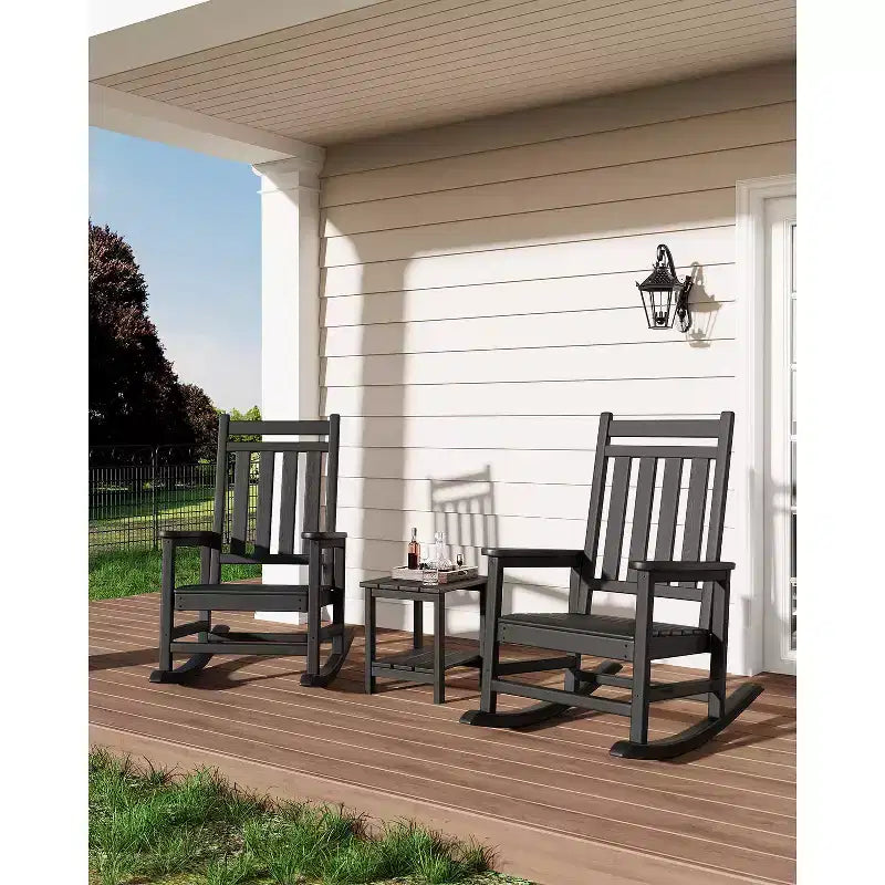 Table d'appoint d'extérieur à 2 niveaux, 45,7 cm, en PEHD, toutes saisons, pour terrasse, table d'appoint pour patio, piscine, intérieur, jardin, blanc - 2 pièces