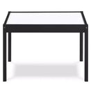 Etokfoks Ensemble Table et Deux Chaises Effaçables à Sec pour Enfants 3 Pièces Noir Construction en Bois Massif Zone de Jeu Créative pour Dessin et Devoirs