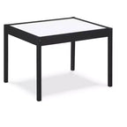 Etokfoks Ensemble Table et Deux Chaises Effaçables à Sec pour Enfants 3 Pièces Noir Construction en Bois Massif Zone de Jeu Créative pour Dessin et Devoirs