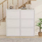 GarveeHome Meuble à Chaussures avec 6 Tiroirs Basculants, Armoire à Chaussures en Bois avec Étagère Réglable, Rangement à Chaussures, Meuble à Chaussures Caché pour Entrée