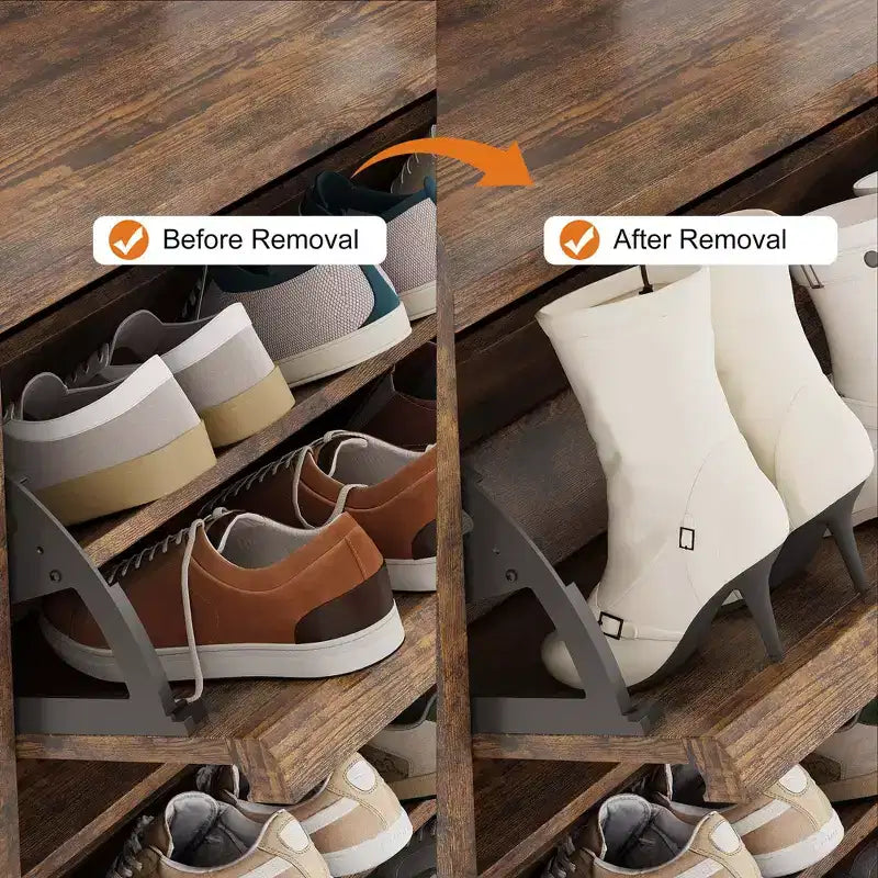 GarveeHome Meuble à Chaussures avec 6 Tiroirs Basculants, Armoire à Chaussures en Bois avec Étagère Réglable, Rangement à Chaussures, Meuble à Chaussures Caché pour Entrée