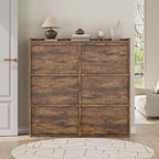 GarveeHome Meuble à Chaussures avec 6 Tiroirs Basculants, Armoire à Chaussures en Bois avec Étagère Réglable, Rangement à Chaussures, Meuble à Chaussures Caché pour Entrée