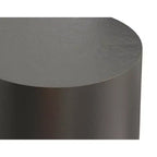 Table d'appoint Neal contemporaine de 14 po de large en aluminium moulé de couleur bronze antique/laiton antique, entièrement assemblée