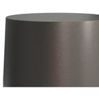 Table d'appoint Neal contemporaine de 14 po de large en aluminium moulé de couleur bronze antique/laiton antique, entièrement assemblée