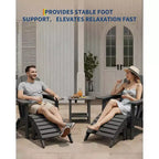 Ottoman pliant, repose-pieds d'extérieur en PEHD pour chaise Adirondack, résistant aux intempéries pour terrasse, jardin, patio extérieur