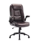 Chaise de bureau Ora Maison Big & Tall en cuir avec inclinaison et hauteur réglables et accoudoirs relevables