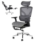 Chaise de bureau ergonomique, chaise de bureau confortable avec support lombaire haut et accoudoirs réglables en 3D, chaise pivotante pour le travail, les études, les jeux