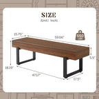 Banc en bois GDF Studio Sullivan Farmhouse 59, banc à chaussures moderne polyvalent