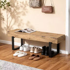 Banc en bois GDF Studio Sullivan Farmhouse 59, banc à chaussures moderne polyvalent