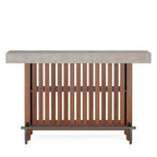 Meuble de bar d'intérieur, Table de bar moderne à 2 niveaux avec repose-pieds