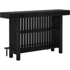 Meuble de bar d'intérieur, Table de bar moderne à 2 niveaux avec repose-pieds