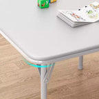 Ensemble Table et Chaises Pliantes 3 Pièces pour Enfants - Sièges Rembourrés en PU Doux, Aucun Assemblage Requis, Compact Portable, Utilisation Intérieure Extérieure pour Lecture Jeu
