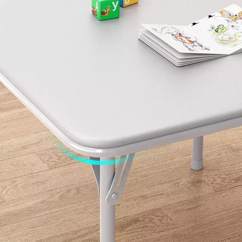 Ensemble Table et Chaises Pliantes 3 Pièces pour Enfants - Sièges Rembourrés en PU Doux, Aucun Assemblage Requis, Compact Portable, Utilisation Intérieure Extérieure pour Lecture Jeu