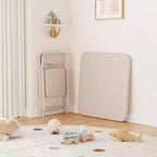 Ensemble Table et Chaises Pliantes 3 Pièces pour Enfants - Sièges Rembourrés en PU Doux, Aucun Assemblage Requis, Compact Portable, Utilisation Intérieure Extérieure pour Lecture Jeu