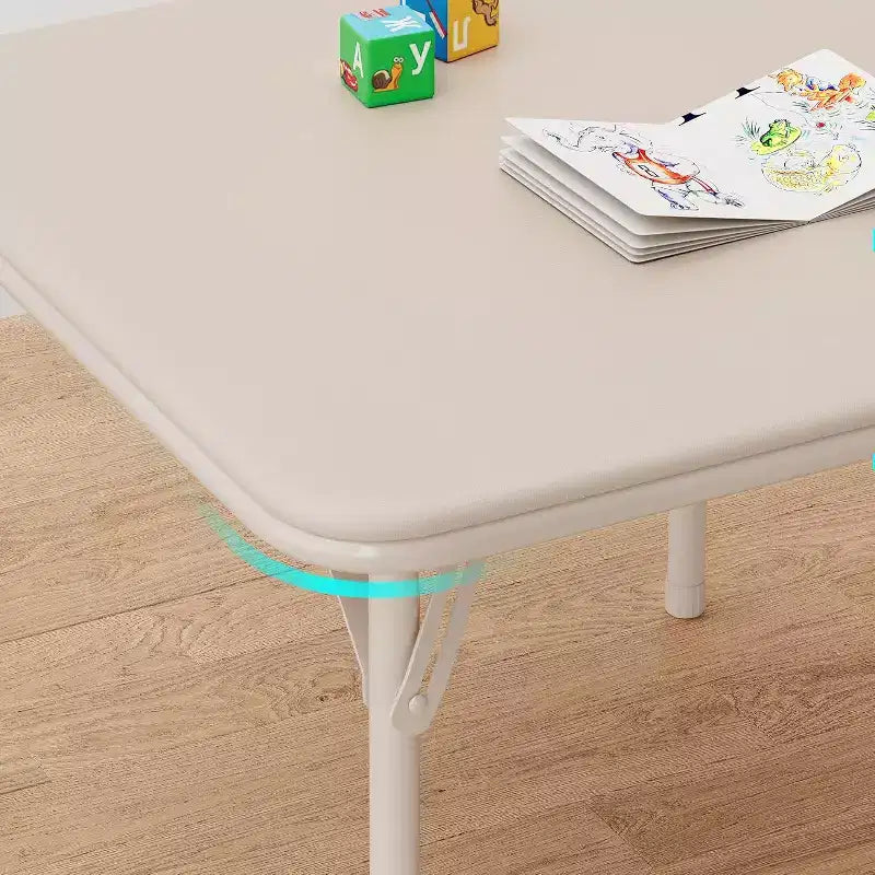 Ensemble Table et Chaises Pliantes 3 Pièces pour Enfants - Sièges Rembourrés en PU Doux, Aucun Assemblage Requis, Compact Portable, Utilisation Intérieure Extérieure pour Lecture Jeu