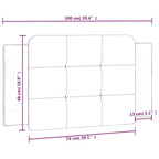 vidaXL Coussin de Tête de Lit Suspendu Rembourré Oreiller Dossier Chambre Similicuir