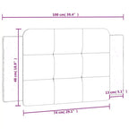 vidaXL Coussin de Tête de Lit Suspendu Rembourré Oreiller Dossier Chambre Similicuir